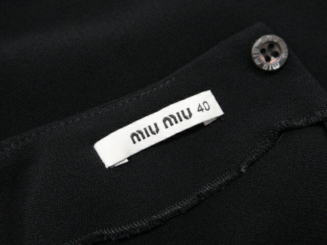 超美品 ミュウミュウ Miumiu シンプルなチュニック ワンピース レディース Size40 ブラック系 黒 10lo2600 中古 Painfreepainrelief Com