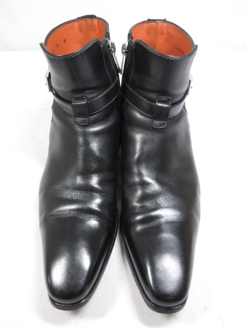 希少 Size6 紳士靴 サイドジップ メンズシューズ 26mza0586 ブラック ジョッパーブーツ メンズ メンズ靴