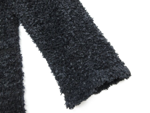 超美品42603-KSC0001H 麻混 ノーカラーガウンコート ロング