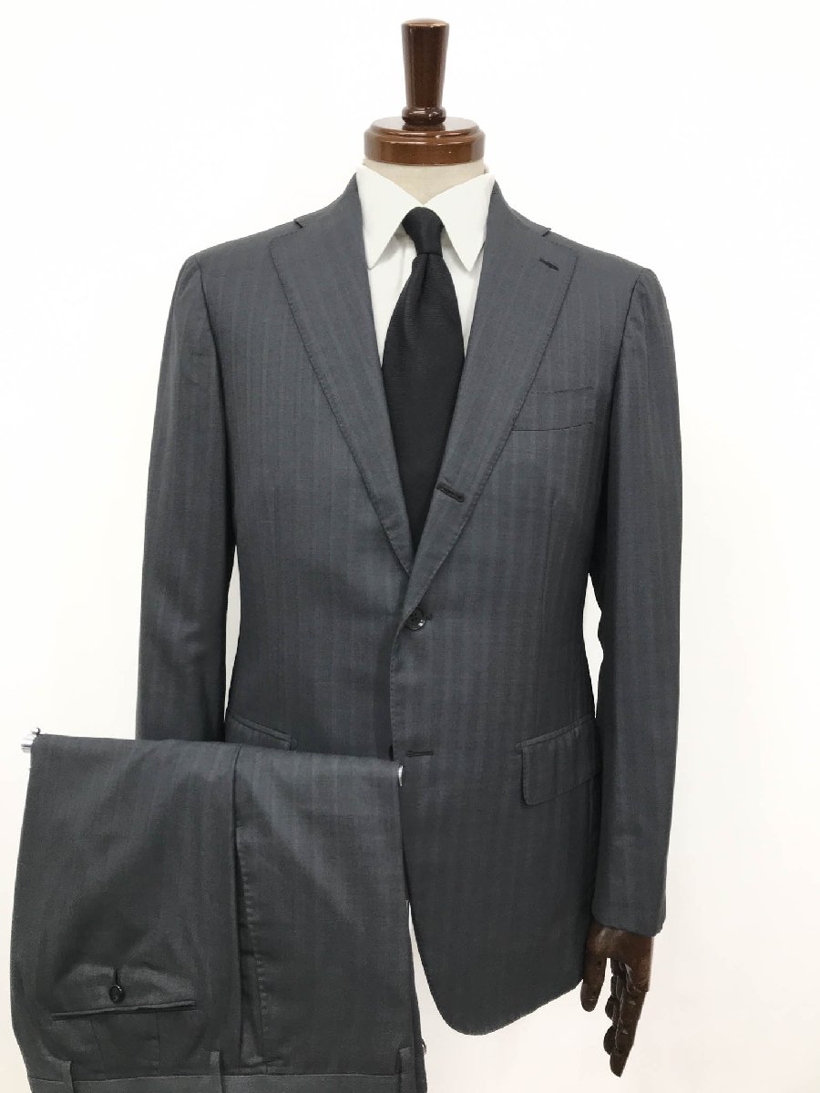 【楽天市場】超美品【RING JACKET リングヂャケット】シルク混 3ボタン段返り スーツ (メンズ) size46 チャコールグレー ...