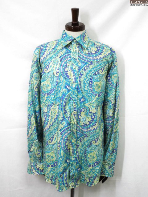 即日発送・正規品】ETRO エトロ ペイズリーシャツ 39 イタリア製 即日