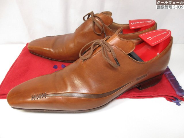 【ジェラールセネ GERARD SENE】 ホールカットシューズ 1はと目 切り込みひな形 (メンズ) size7 赤銅色 ★37MZB0437★【中古】