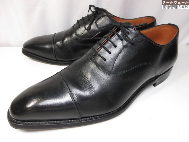 超美品【スコッチグレイン SCOTCH GRAIN】F-0486 キャップトゥ 内鳥毛 なめし革 シューズ (メンズ) size26.5 黒いこと ★37MZB0469★ 【中古】
