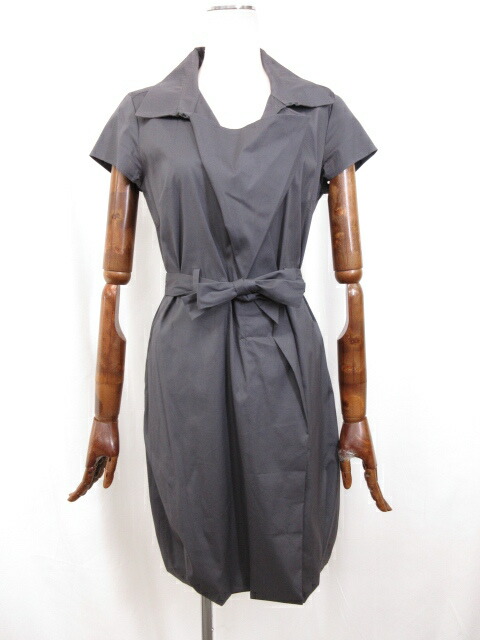 レディースファッション ワンピース 半袖 取り外し可能なベルト付き Celine セリーヌ 超美品 ワンピース 10lo2455 中古 グレー Size40 レディース 何でも揃う Www Rrj Mu