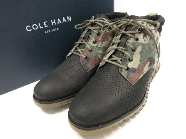 高品質の激安 極美品 コールハーン 2kmz0141 中古 Size8 5m カモフラ メンズ ブーツ ショート レザー Short Boot Zerogrand C136 Haan Cole Jtanjpcfuol4 Rashiastrologer Com