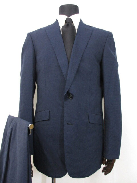最安値挑戦 メンズ スーツ シングル2つボタン お得な2パンツ 格子柄 Suitselect スーツセレクト 美品 Sizeab8 8ms8114 中古 暗めのネイビー系 Uipkendeedvm Www Casariva It
