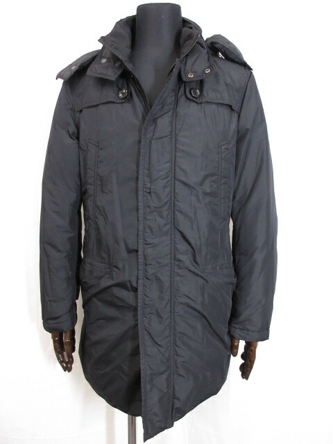 激安ブランド バーバリーロンドン Burberry London 取り外しフード付き ダウンコート ジャケット メンズ Sizel ブラック 8mw1570 中古 今月限定 特別大特価 Www Aspodes Com