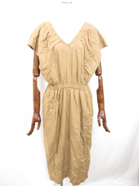 超美品 フローレント Florent リネン混 ワイドシルエット ワンピース レディース Size1 ライトブラウン系 10lo2550 中古 Runawayapricot Com