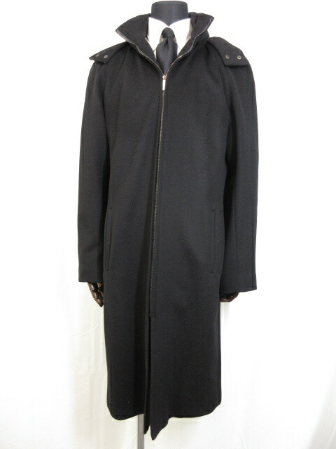 価格は安く メンズファッション コート ジャケット コート ロング ジップアップ フード付き Givenchy 肌触りの良いカシミヤ混 超美品 ジバンシィ メンズ 11mw1519 中古 ブラック Size50 Gs Louislegrand Com