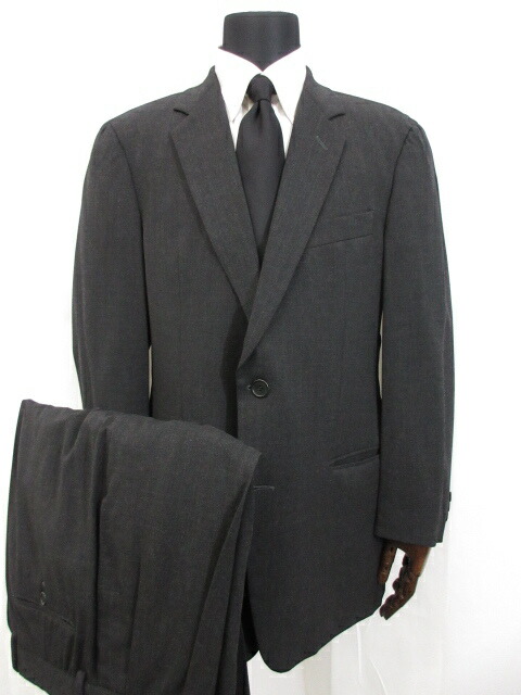手数料安い ジョルジオアルマーニ Giorgio Armani シングル2ボタン スーツ メンズ チャコールグレー 無地 イタリア製 11ms8515 中古 最終値下げ Www Chemo Commerce Com