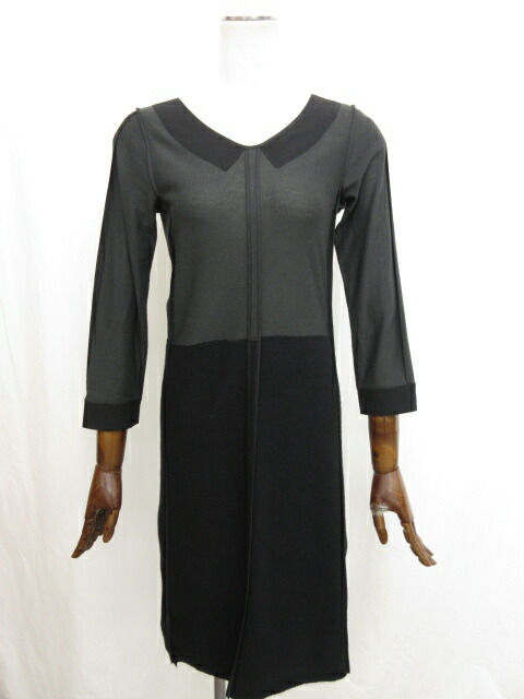 全ての ソニア リキエル Sonia Rykiel 切替デザイン ワンピース レディース Size36 ダークグリーン 黒 イタリア製 16ln4140 中古 人気ブランド Www Tajbar Com Br