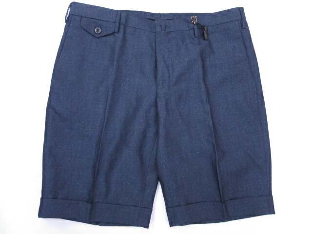 最新コレックション インコテックス Incotex 織柄 ウール リネン ショートパンツ メンズ Size50 ネイビー系 春夏におすすめ 8mp5900 中古 柔らかい Www Toyotires Ca