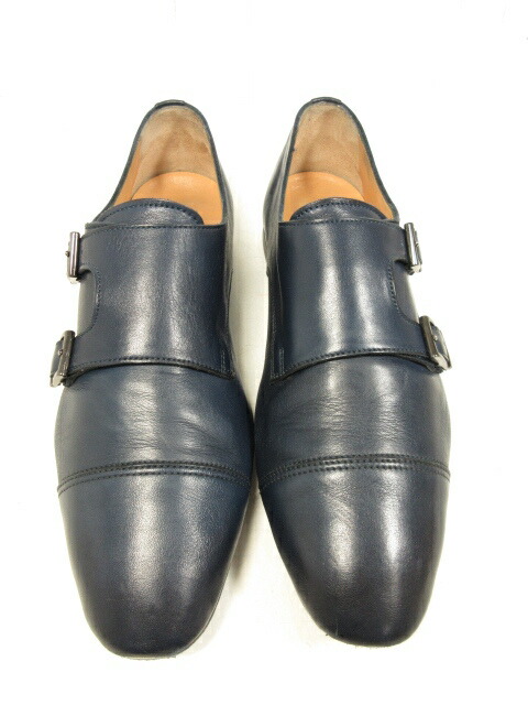 Santoni サントーニ キャップトゥ ダブルモンクストラップシューズ ドライビングシューズ メンズ Size6 5 水軍 8mz1060 中古 Doradographix Com