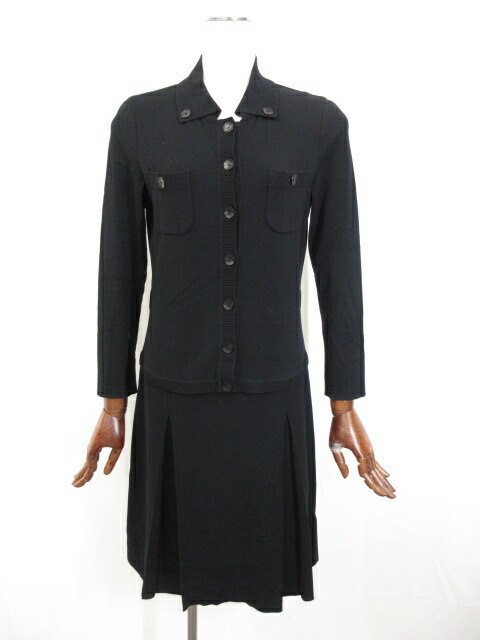 ミスアシダ Miss Ashida ボックスプリーツ 襟付きニットワン佚 レディース Sizem 黒奴 18ln4260 中古 ミスアシダ Miss Ashida ボックスプリーツ 襟付きニットワンピース レディース Sizem ブラック Animatuscontest Pl