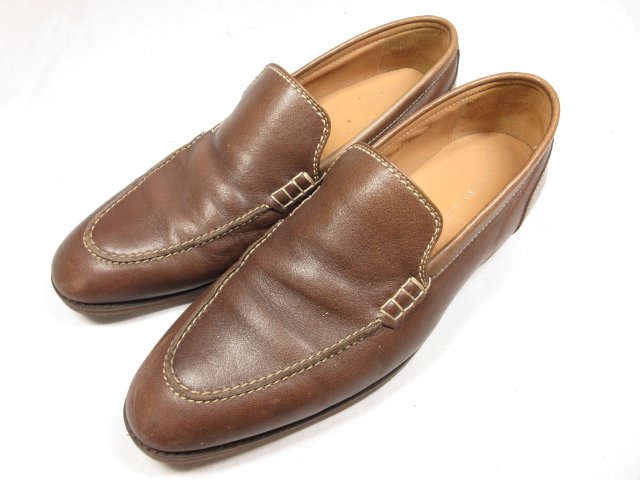 美品 ローファー スリッポン シューズ 紳士靴 (メンズ) size26 ブラウン ★8MZA0467★