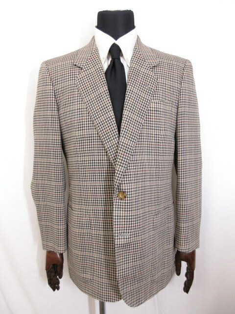 超美品 オスカーデラレンタ Oscar De La Renta 三越 チェック柄 シングル ジャケット メンズ Size98 Ab4 グレージュ 8mj4713 中古 septicin Com
