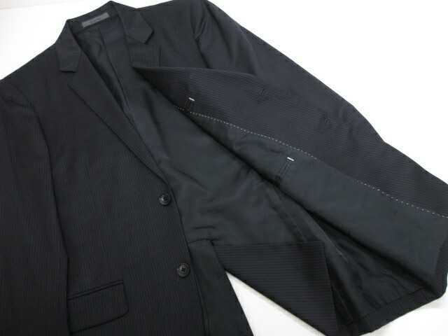 美品 Ck カルバンクライン Ck Calvin Klein シングル2ボタン スーツ メンズ Size33 30 ネイビー系 ストライプ柄 rms0807 中古 Mydrap Com