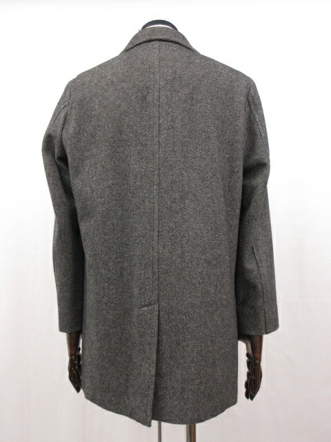 超美品 ニューヨーカー Newyorker アンゴラ混 比翼ボタン ステンカラーコート メンズ Sizes 炭グレー系 織柄 17mw1931 中古 Angliaacademy Com