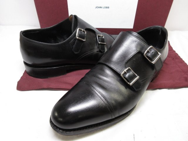 ジョンロブ John Lobb モンクストラップ 黒 - 靴