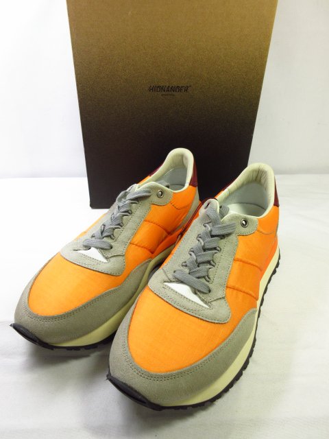 定価49.500円 未使用【HIDNANDER ヒドゥナンダー】 HC1MS400 コンビレザー スニーカー 靴 (メンズ) 43 オレンジ系×グレー ■30SLZ004■ 【中古】