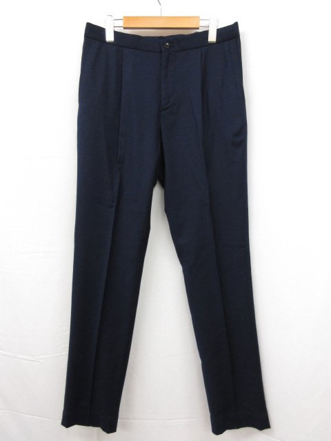 未使用 【インコテックス INCOTEX】 1W0088 10037 830 TAPERED FIT ウールスラックス パンツ (メンズ) size44 ネイビー □10SLP0098□ 【中古】|クール・ヴェール 店