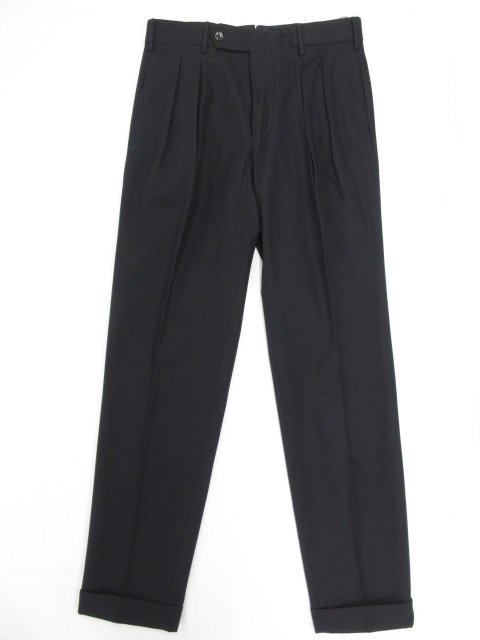 未使用 【インコテックス INCOTEX】 1T0061 60559 820 コットンスラックス パンツ (メンズ) size48 ネイビー 濃紺 □10SLP0104□ 【中古】|クール・ヴェール 店