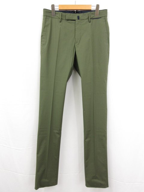 未使用 【インコテックス INCOTEX】 1W0032 9208A 735 定価44000円 コットンスラックス パンツ (メンズ) size50 カーキ□3SLP0476□　【中古】｜クール・ヴェール 店