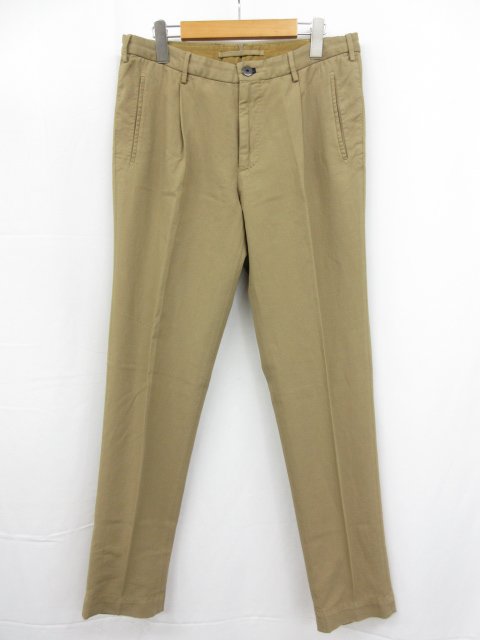 未使用【インコテックス INCOTEX】ZL541W 90355 523 定価41800円 綿×麻 TAPERED FIT パンツ スラックス (メンズ) 50 ベージュ□10SLP0635 【中古】