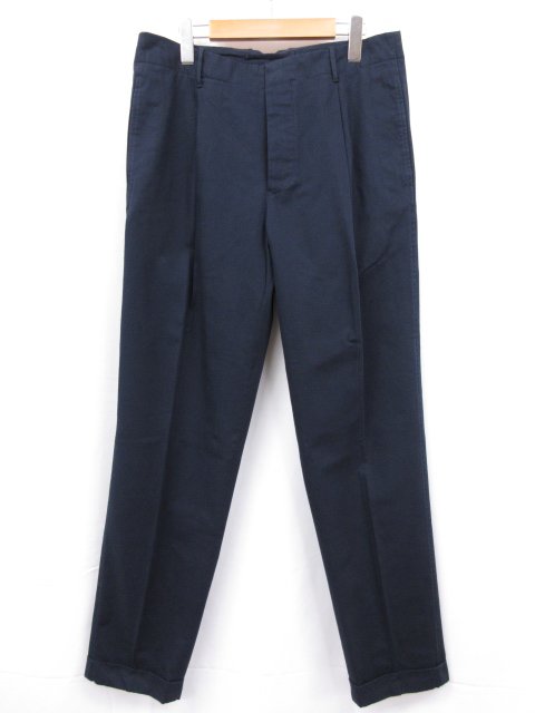 未使用 【インコテックス INCOTEX】 1W0065 60233 820 定価48400円 ワンタック ロールアップ♪ パンツ (メンズ) size50 紺□10SLP0620□ 【中古】