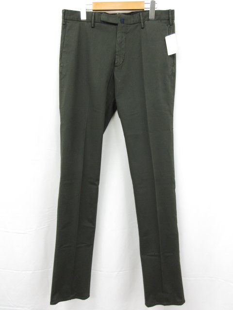 未使用【インコテックス INCOTEX】 1W0030 40055 752 定価41800円 HIGH COMFORT スラックス パンツ (メンズ) 46 ダークグリーン□10SLP0617 【中古】