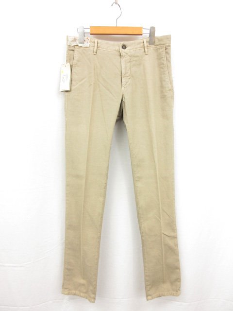 未使用 【インコテックス INCOTEX】 12S100 90829 406 定価34000円 織柄 SLIM FIT パンツ スラックス (メンズ) size31 ベージュ□10SLP0678 【中古】