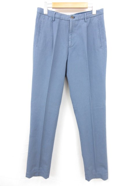未使用【インコテックス INCOTEX】ZL541W 90355 808 定価41800円 綿×麻 TAPERED FIT パンツ スラックス (メンズ) 46 紺系□10SLP0677□ 【中古】