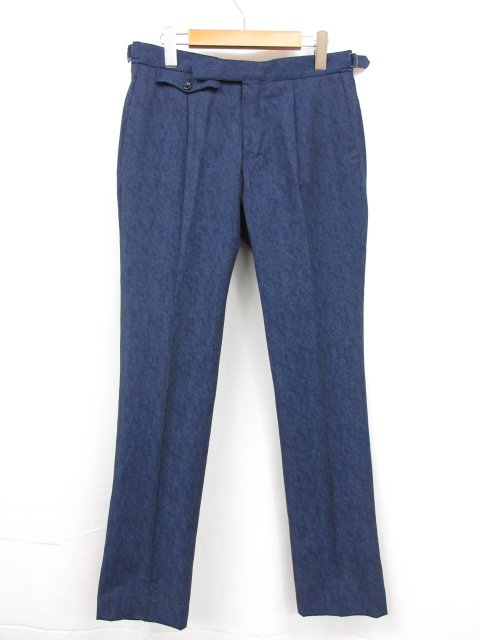 未使用 【インコテックス INCOTEX】 1T0011 90341 830 定価45000円 綿&times;麻 スラックス パンツ (メンズ) size46 ネイビー系□10SLP0680□　【中古】｜クール・ヴェール 店