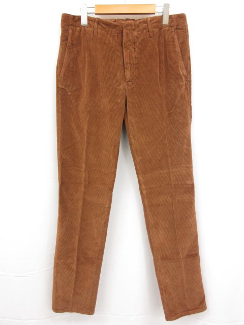 未使用 【インコテックス INCOTEX】 11X151 40687 641 定価40700円 コーデュロイ スラックス パンツ (メンズ) size36 茶系□10SLP0772□【中古】