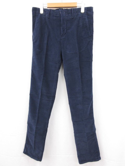 未使用 【インコテックス INCOTEX】 11X150 40694 825 定価39600円 織柄 秋冬 スラックス パンツ (メンズ) size29 ネイビー□10SLP0801□ 【中古】