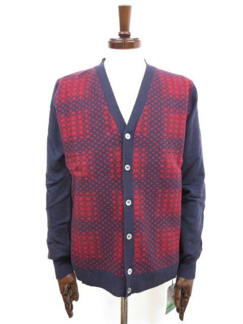 未当て嵌める 【ザノーネ ZANONE】 812890 ZM288 Z7574 必要経費52800円 絨毛原材料 長袖編み物ジレー (メンズ) size48 紺系 □10ZZN0181□ 【中古】 メンズファッション-トップス-カーディガン