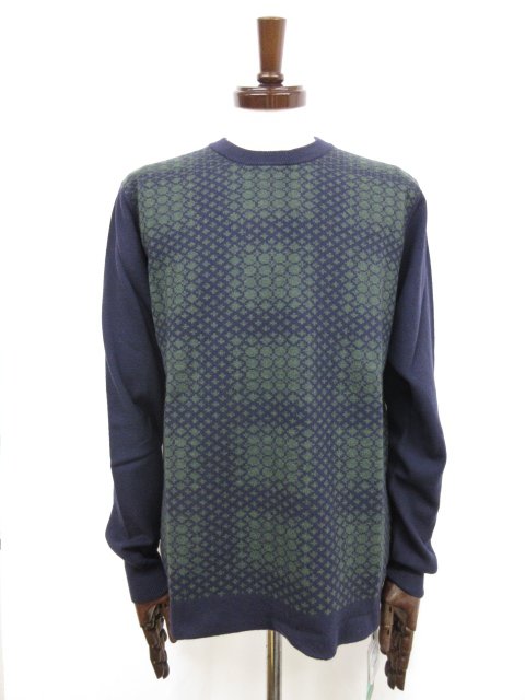 未使用 【ザノーネ ZANONE】 812888 ZM288 Z7575 定価42900円 ウール素材 長袖ニット (メンズ) size52 ネイビー系 □10ZZN0187□　【中古】｜クール・ヴェール 店 12,848円