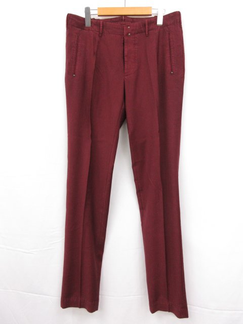 未使用 【インコテックス INCOTEX】 VERVE 1AA701 10140 237 定価60500円 ウールスラックス パンツ (メンズ) size46 ボルドー系 ◯3SLP0112 【中古】|クール・ヴェール 店