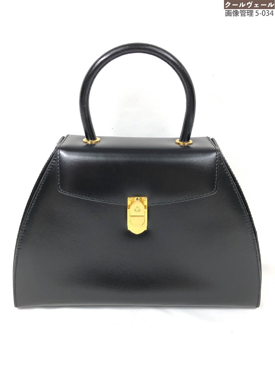 美品●ロエベ　ハンドバッグ　ローラ33　ゴールド金具　クマチャーム　レザー　黒色 美品○ロエベ ハンドバッグ ローラ33 ゴールド金具 クマチャーム
