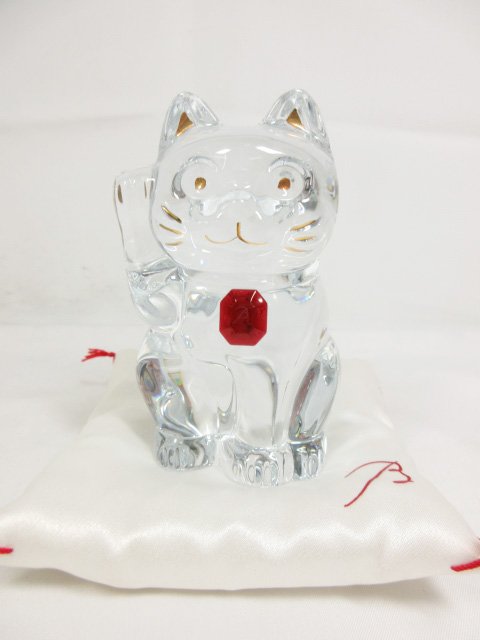 楽天市場】超美品 【バカラ BACCARAT】 眠り猫 置物 クリスタル