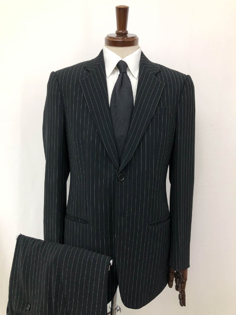 超美品 GIORGIO ARMANI スーツ シルク混 黒ラベル L XL 超美品 GIORGIO ARMANI スーツ シルク混 黒ラベル L XL