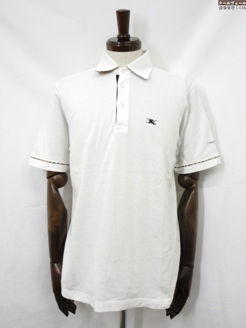 BURBERRY GOLF ホワイトポロシャツ Lサイズ BURBERRY GOLF ホワイトポロシャツ Lサイズ BURBERRY - BURBERRY