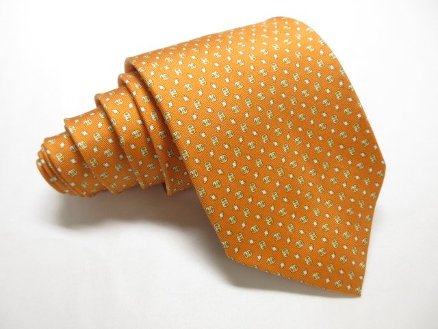 未使用タグ付　箱付　サルバトーレフェラガモ　ネクタイ　オレンジ 楽天市場】Salvatore Ferragamo フェラガモ ネクタイ オレンジ系