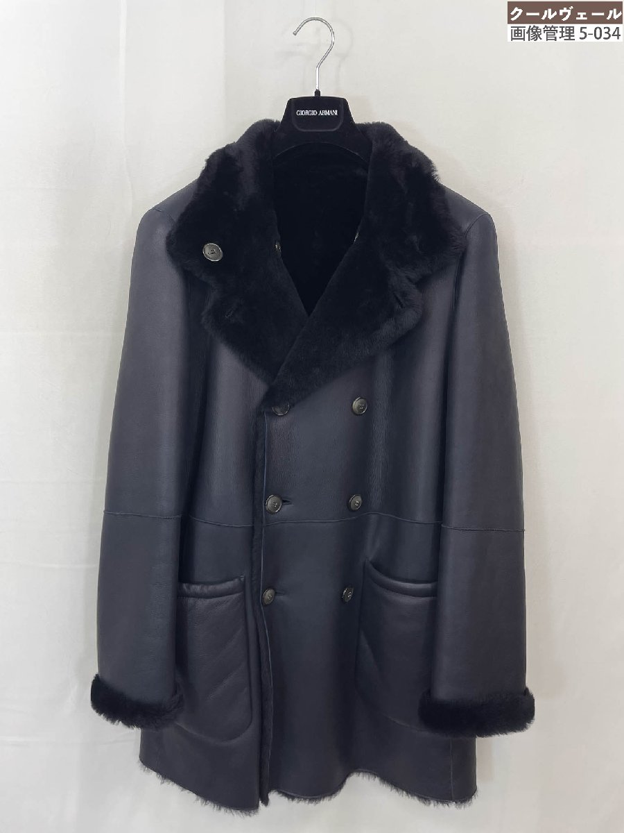 ARMANI COLLEZIONI ベロア W-ZIP スタンドカラー コート ARMANI COLLEZIONI ベロア W-ZIP スタンドカラー コート