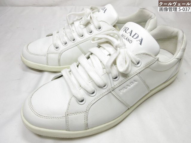 楽天市場】【プラダ】Prada メンズ サイド ロゴ入り ローカット レザー