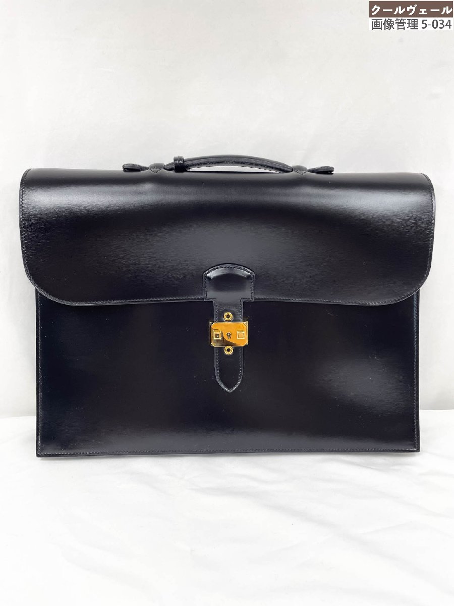 CELLERINI チェレリーニ レザーブリーフケース ブラウン ゴールド