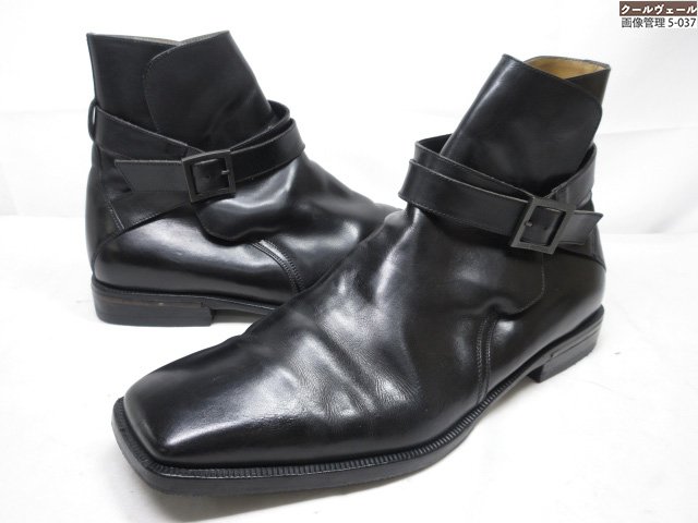 超美品 【ルイヴィトン LOUIS VUITTON】 ST0063 ジョッパーブーツ スクエアトゥ なめし革ブーツ 靴 (メンズ) size9.5 黒いこと ◇37MZA8431◇ 【中古】