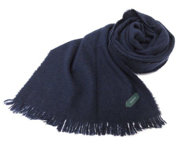 未使用 【ザノーネ ZANONE】 822540 ZM256 Z3589 定価29700円 カシミヤ14%混 ストール マフラー (メンズ) ネイビー 紺 ★10SLG0100★ 【中古】|クール・ヴェール 店