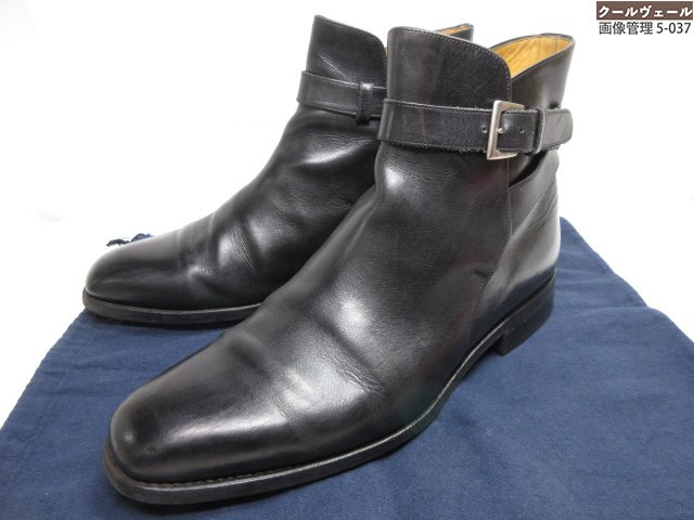 【ヤンコ YANKO】 ジョッパーブーツ 同盟罷業一回り プレーントゥ なめし革シューズ 成人男性靴(メンズ)size7 黒いこと ★37MZA9067★ 【中古】