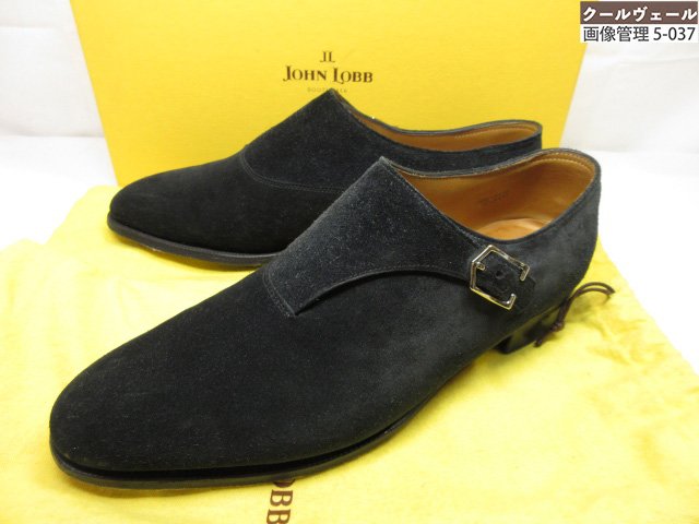 超美品 【ジョンロブ】JERMYN3 ジャーミン3 バイリクエスト ミッドナイトスエードレザー 紳士靴(メンズ)size7.5E7000 ブラック ★37MZA9155　【中古】｜クール・ヴェール 店 52,800円